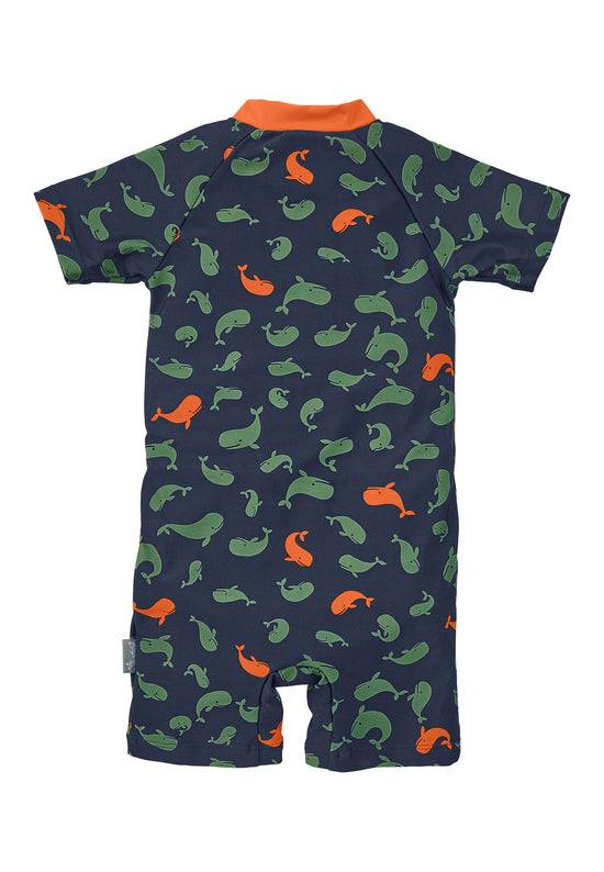 Sterntaler Schwimmanzug Jungen in Marine, Allover-Print Wale Exklusivangebot