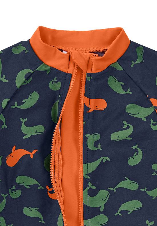 Sterntaler Schwimmanzug Jungen in Marine, Allover-Print Wale Exklusivangebot