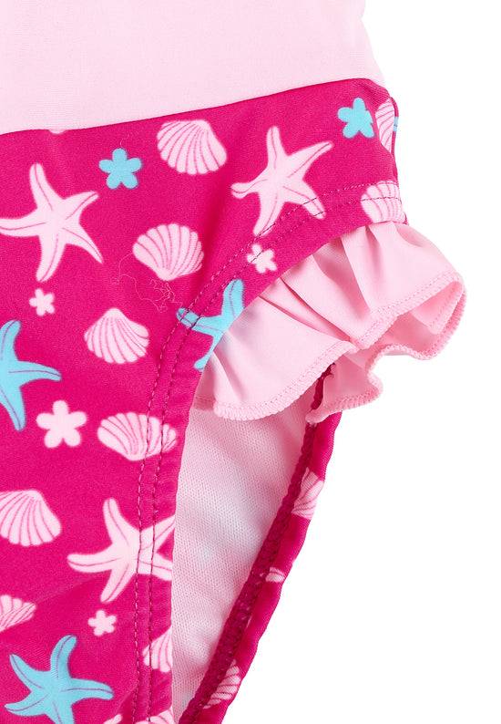 Sterntaler Badeanzug mit Rüschen in Magenta, UV-Schutz 50+ Muttertagsangebot