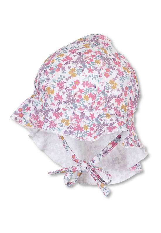 Sterntaler Schirmmütze mit Nackenschutz bedruckt mit Blumen Exklusive Angebote