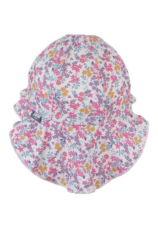 Sterntaler Schirmmütze mit Nackenschutz bedruckt mit Blumen Exklusive Angebote