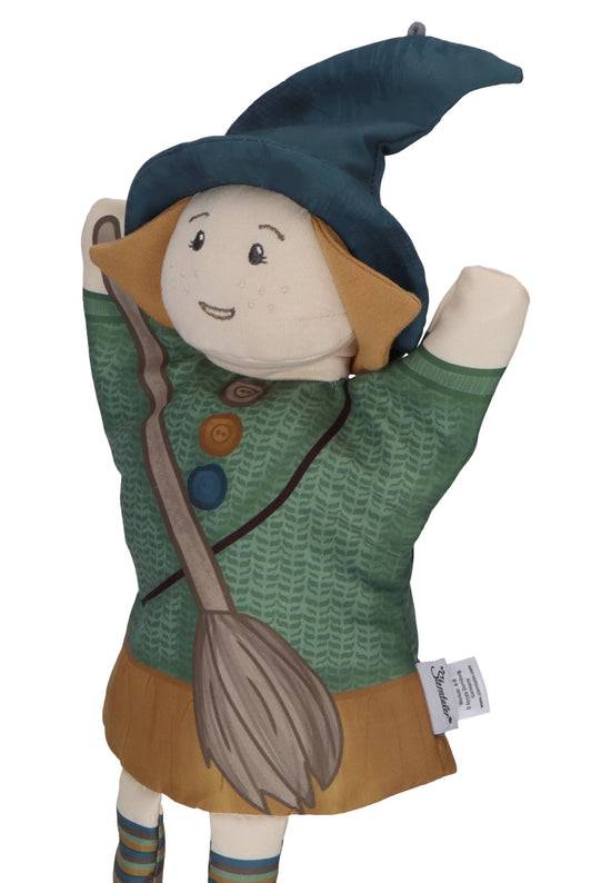 Sterntaler Handpuppe Hexe, 38cm für das Kasperletheater Auslauf