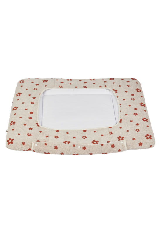 Sterntaler Wickelauflagenbezug Bauernhof mit Motiv Blumen Rabatt