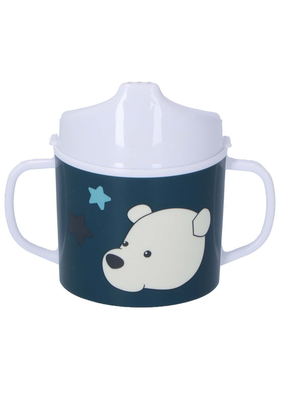 Sterntaler Henkeltasse mit Trinkaufsatz Eisbär Elia, türkis Black Friday