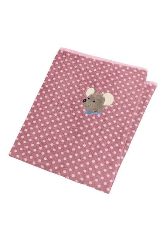 Sterntaler Plüsch-Decke Maus Mabel in Rosa mit hellen Punkten Große Rabatte