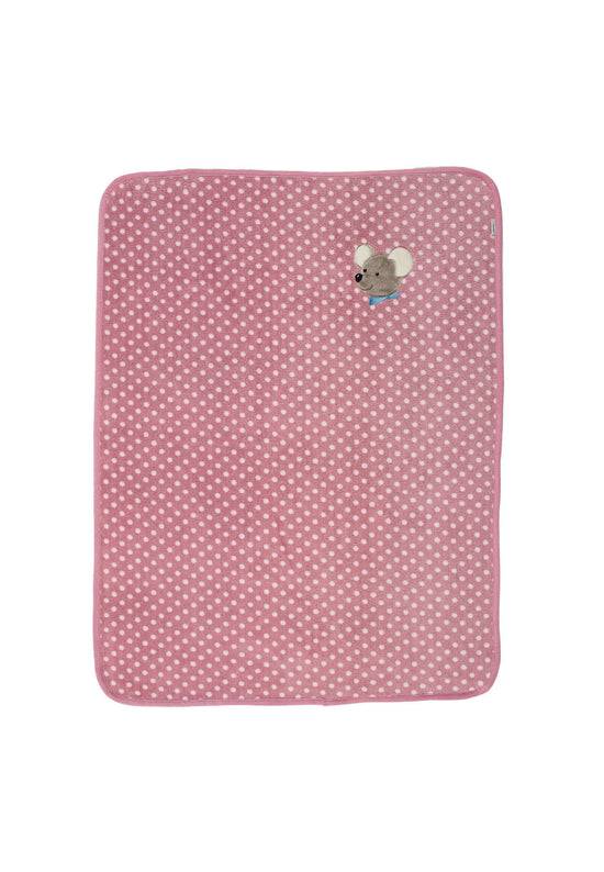 Sterntaler Plüsch-Decke Maus Mabel in Rosa mit hellen Punkten Große Rabatte