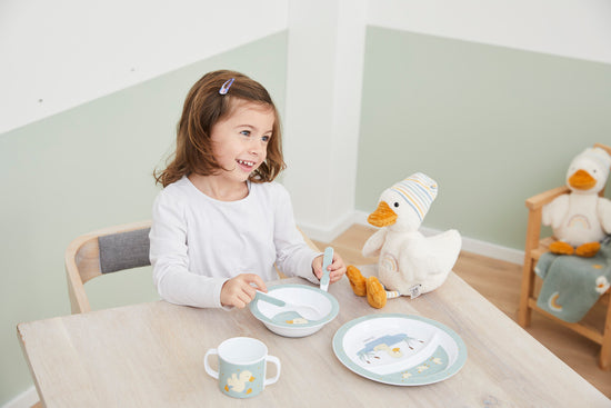 Sterntaler Kindergeschirrset Ente Edda in steingrün Neuheiten