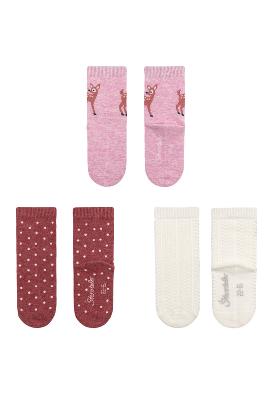 Sterntaler 3er Pack Baumwollsocken mit Rehkitz-Motiv Exklusive Angebote