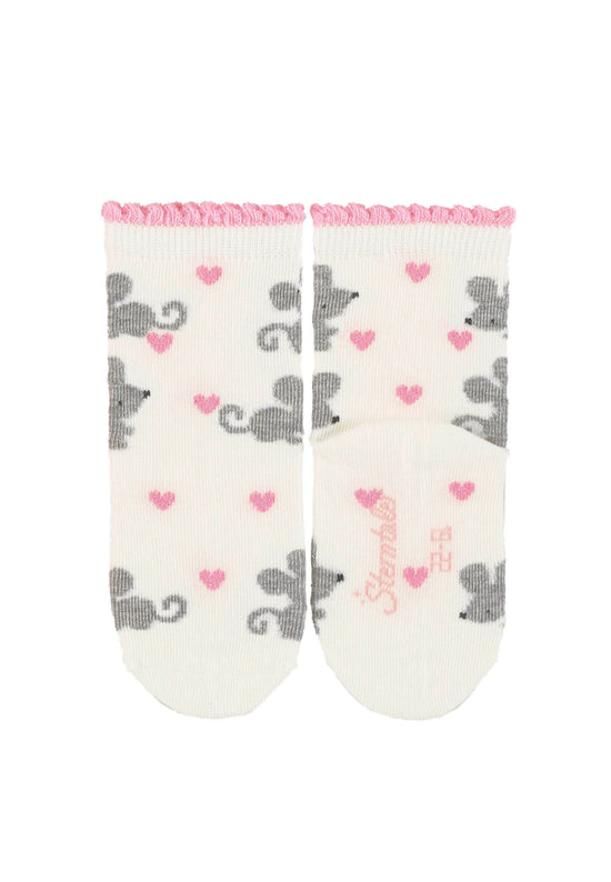 Sterntaler Socken im 3er-Pack Katzengesicht, Herz und Maus Blitzangebot