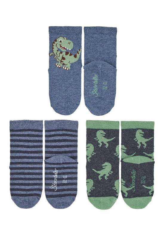 Sterntaler Socken im 3er-Pack Dino, Ringel und Dinos Große Rabatte