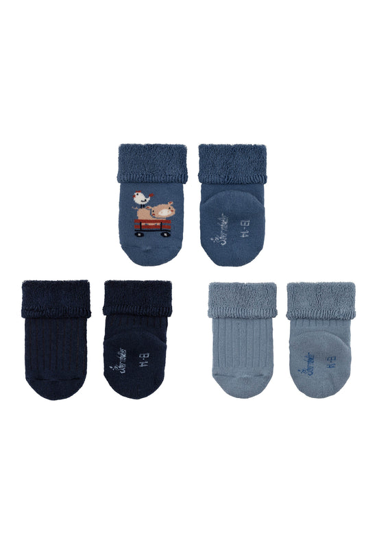 Sterntaler Baby Socken 3er Set Tiere aus Baumwoll-Mischgewebe Räumungsverkauf
