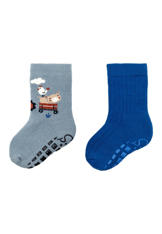 Sterntaler ABS Socken Traktor im 2er-Pack mit rutschfeste Sohle