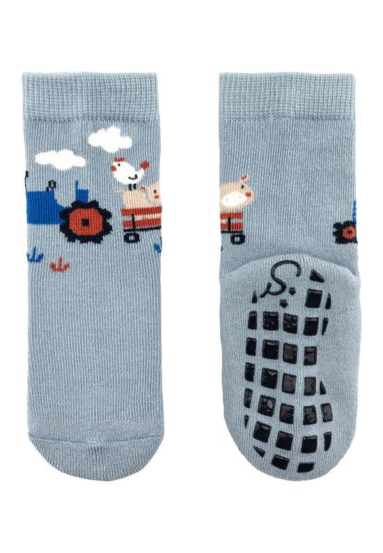Sterntaler ABS Socken Traktor im 2er-Pack mit rutschfeste Sohle Letzte 2 Tage