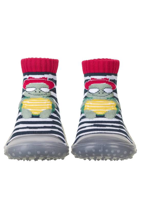 Sterntaler Adventure-Socks Schildkröte in Marine mit Ringel Nur für heute