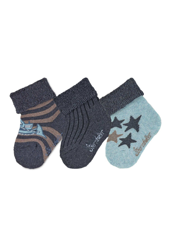 Sterntaler Babysocken 3er-Pack Bagger, uni und Sterne Black Friday Preise