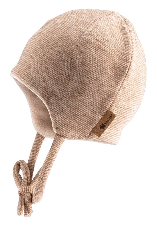 Sterntaler Beanie in Melangeoptik-Optik mit Bindeband, gefüttert im Angebot