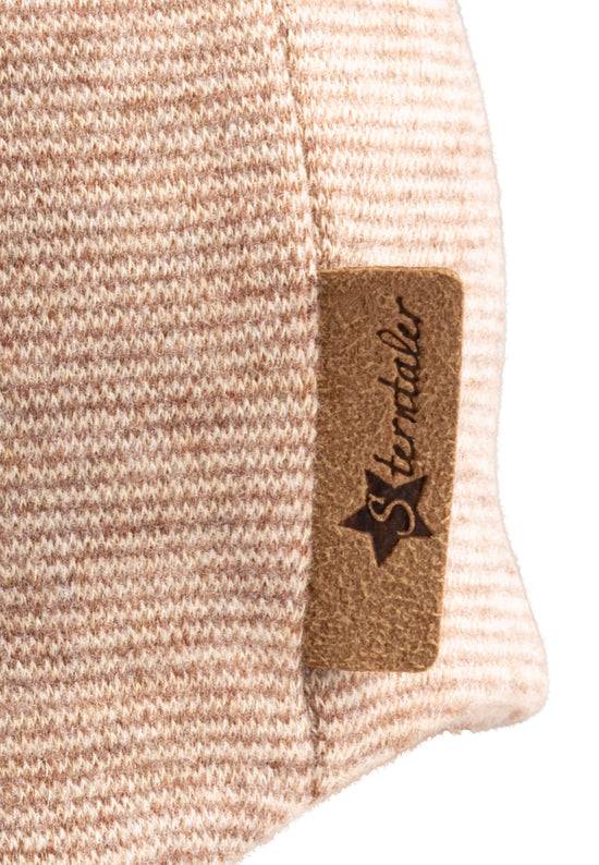Sterntaler Beanie in Melangeoptik-Optik mit Bindeband, gefüttert im Angebot