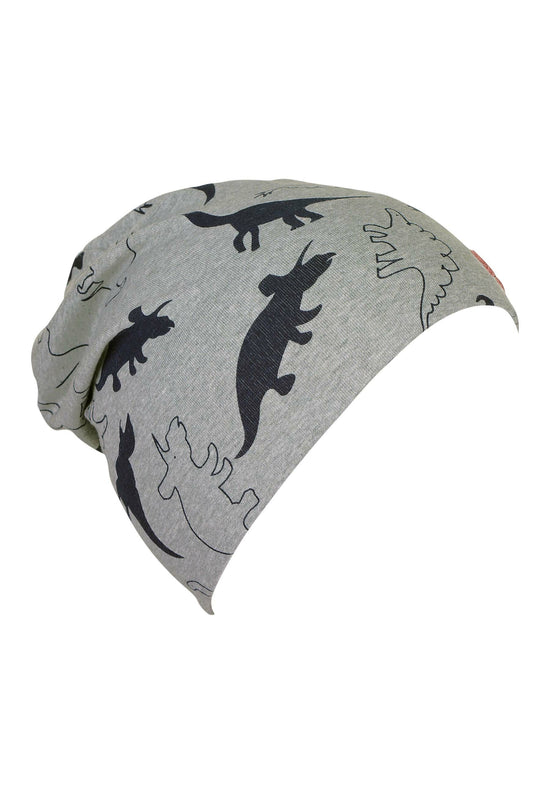 Sterntaler Slouch-Beanie Mütze aus Jersey mit Druck Dinos Fabrikverkauf