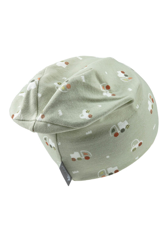 Sterntaler Beanie aus Sweat bedruckt mit Auto-Motiv Saisonale Angebote