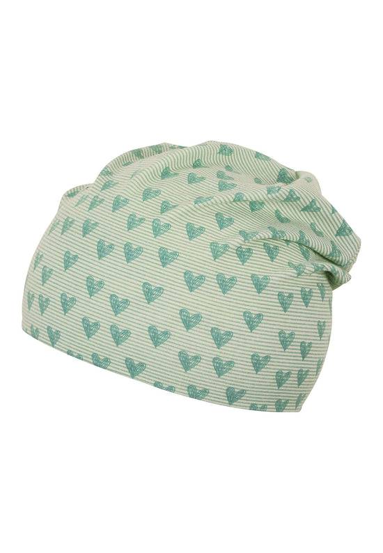 Sterntaler Slouch-Beanie mit Herzen Print aus Jersey Letzte 3 Tage