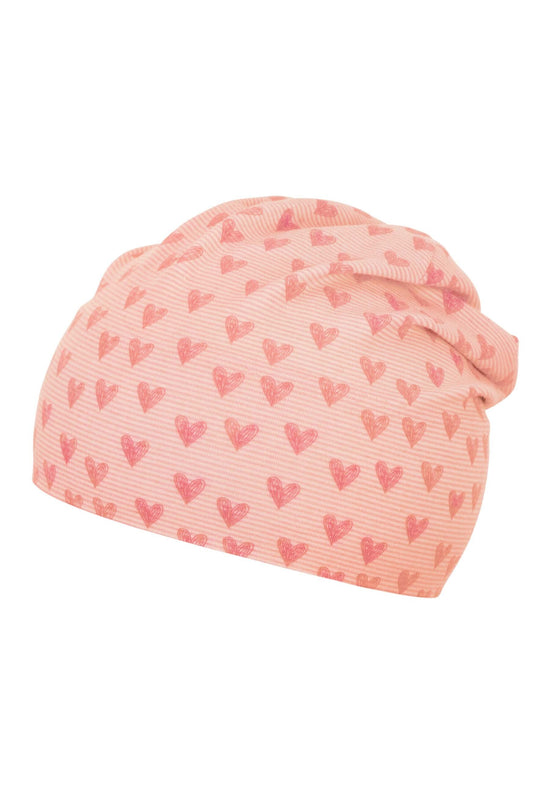 Sterntaler Slouch-Beanie mit Herzen Print aus Jersey Letzte 3 Tage