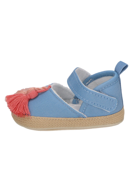 Sterntaler Baby Ballerina im Jeanslook mit Quastern in graublau Im Verkauf