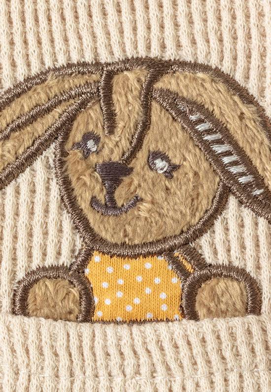 Sterntaler T-Shirt mit Applikation von Hase Happy in beige Fabrik Onlineshop