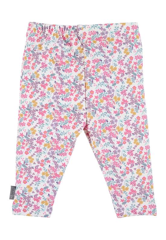 Sterntaler Leggings bedruckt mit Blumen in ecru Online Outlet