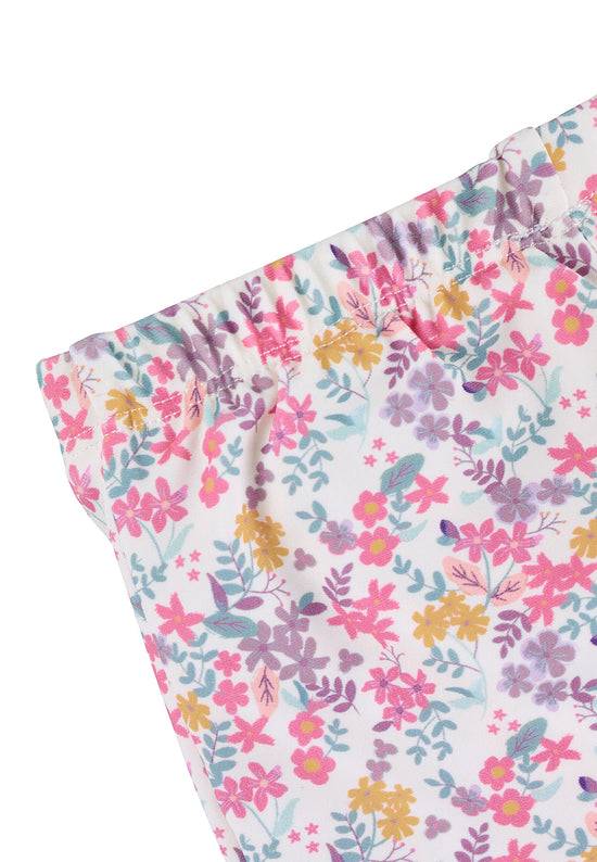 Sterntaler Leggings bedruckt mit Blumen in ecru Online Outlet
