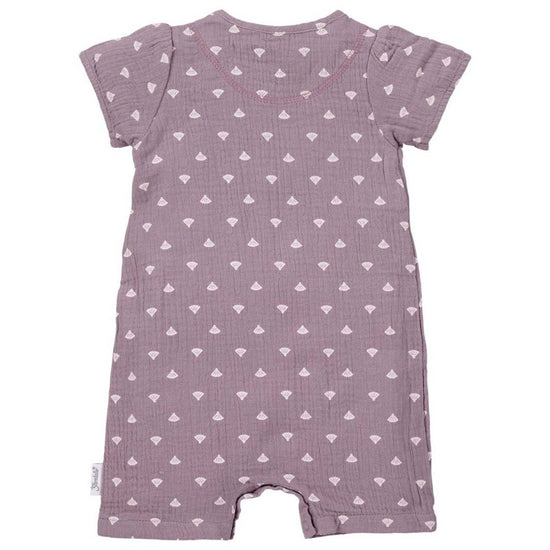 Sterntaler Baby Kurzarm-Strampler in Lila, Musselin (Bio) mit Muscheln Blitzangebot