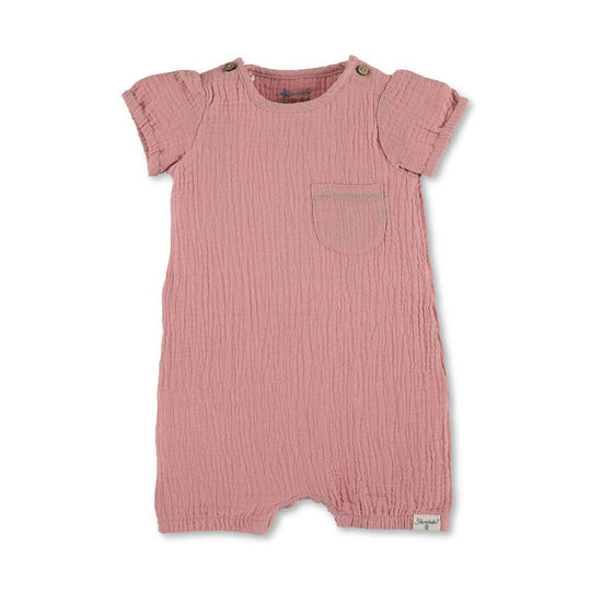 Sterntaler Playsuit in Zartrosa oder Hellrot mit Puffärmelchen Saisonale Angebote