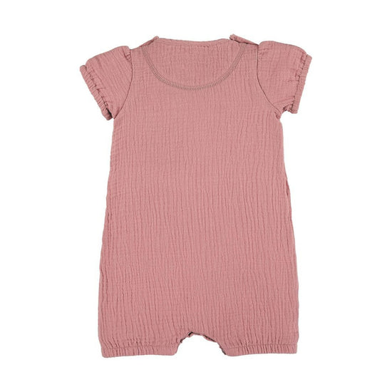 Sterntaler Playsuit in Zartrosa oder Hellrot mit Puffärmelchen Saisonale Angebote