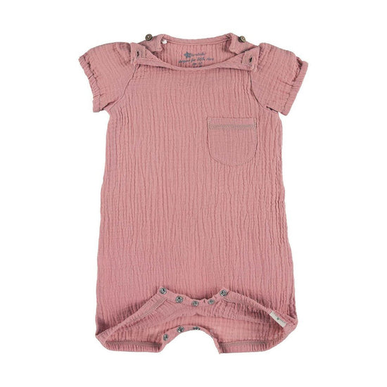 Sterntaler Playsuit in Zartrosa oder Hellrot mit Puffärmelchen Saisonale Angebote