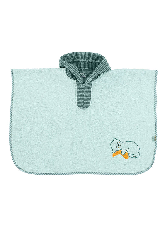 Sterntaler Poncho Bär Ben aus Frottee in Mittelgrün, 70x50cm Valentinstagsangebot