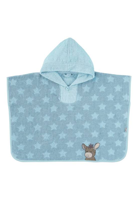 Sterntaler Poncho Esel Emmi aus Frottee in Hellblau, 70x50cm Jubiläumsangebot