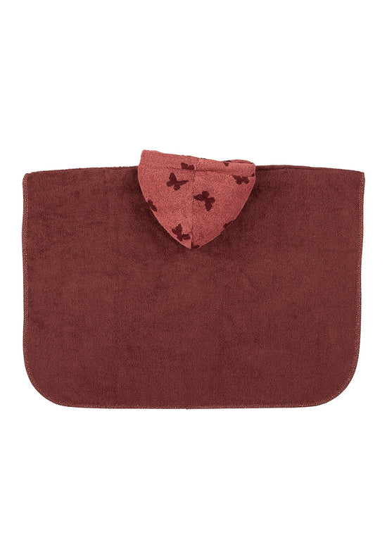 Sterntaler Poncho Esel Emmily mit Stickmotiv in Dunkelrot Lagerräumung