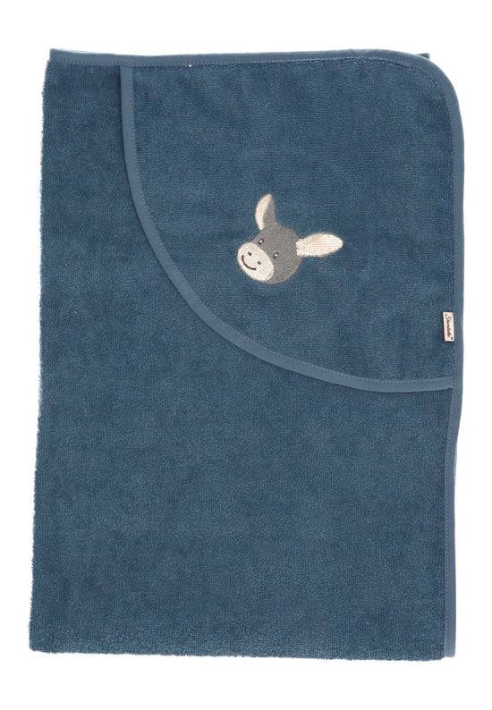 Sterntaler GOTS Badetuch 100x100 Esel Emmi in Blaugrau Zeitlich begrenztes Angebot