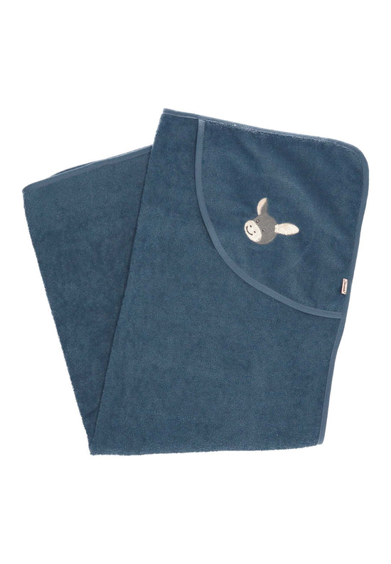 Sterntaler GOTS Badetuch 100x100 Esel Emmi in Blaugrau Zeitlich begrenztes Angebot