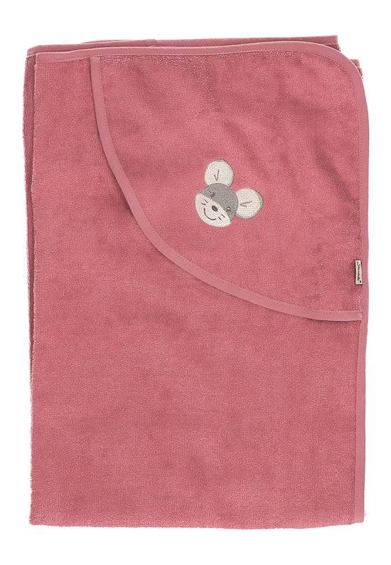 Sterntaler GOTS Badetuch 100x100 Maus Mabel aus Frottee, Rosa Exklusive Angebote