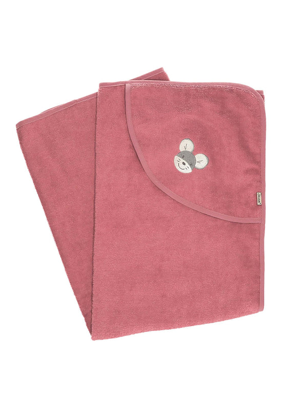 Sterntaler GOTS Badetuch 100x100 Maus Mabel aus Frottee, Rosa Exklusive Angebote